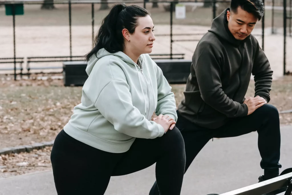 exercising with a mobile personal trainer in southside